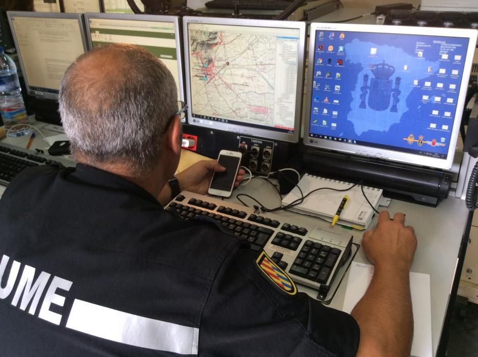 El colegio Miguel Hernández de Orihuela se convierte en el centro de operaciones de la UME