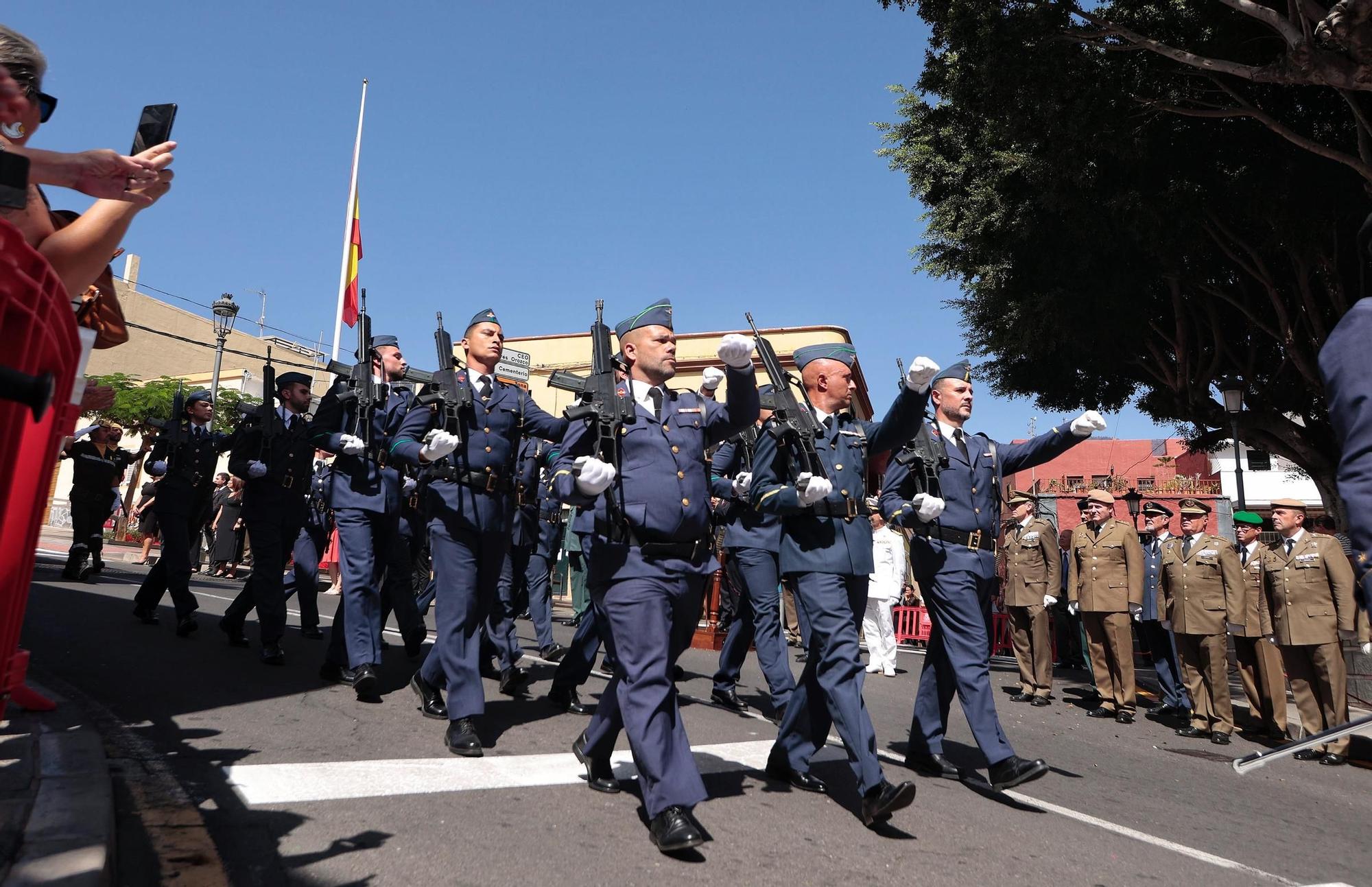 Acto de la bandera de la Fiesta Nacional en Arafo