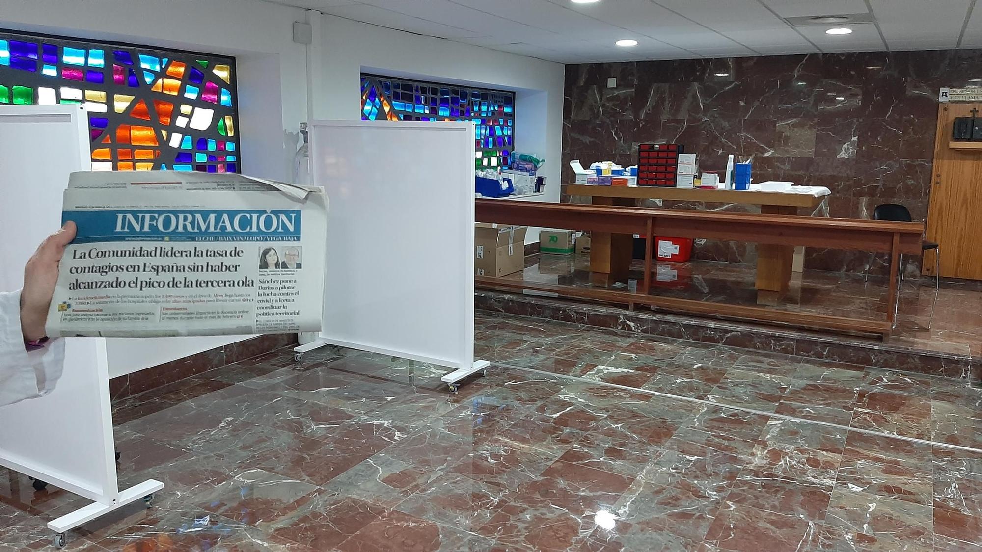 Así ha habilitado el Hospital General la cafetería y la capilla para enfermos sin covid-19