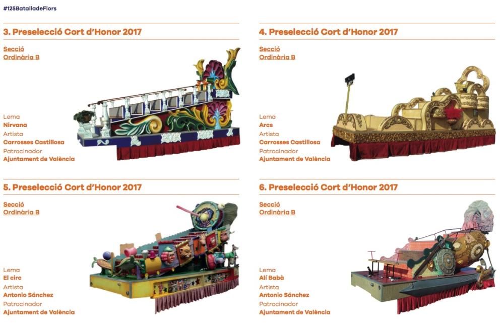 Las carrozas de la 125ª Batalla de Flors