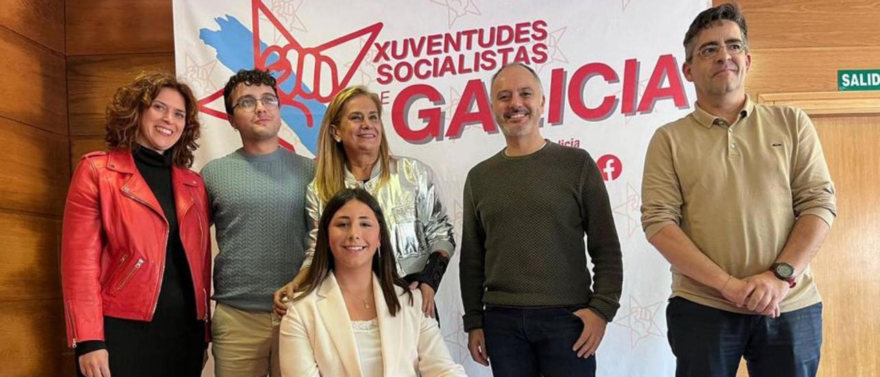 Currás, en primer término, en su presentación en noviembre .