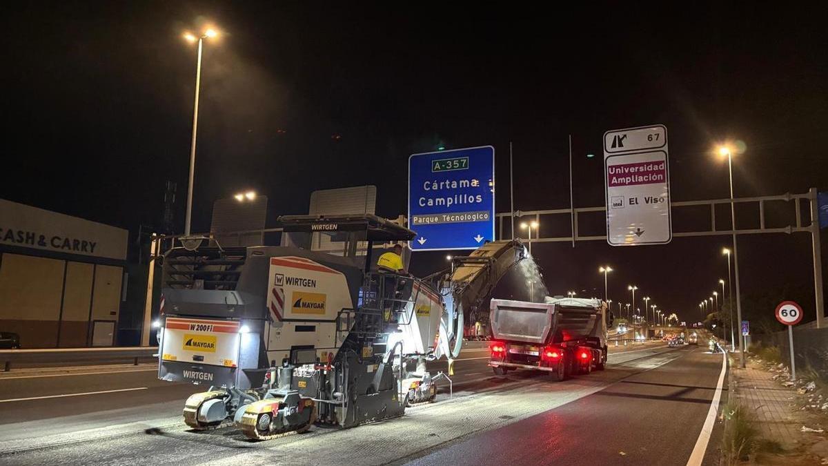 Obras nocturnas en la A-357 de Málaga: asfaltado de diez kilómetros y reducción de carriles – La Opinión de Málaga