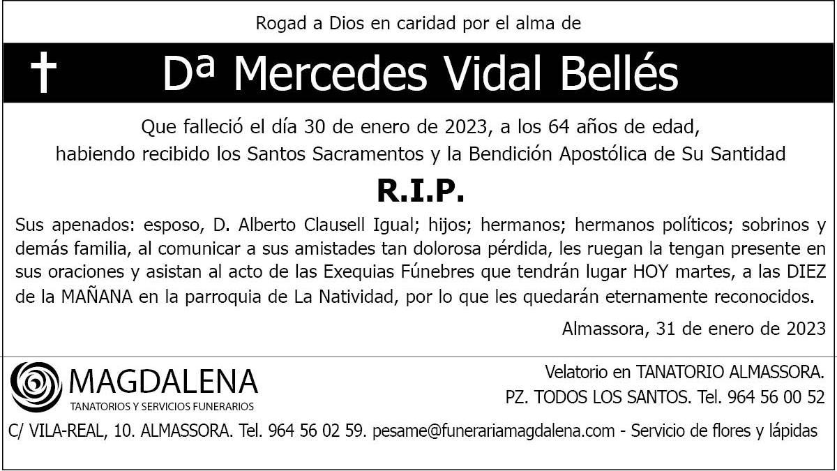 Dª Mercedes Vidal Bellés