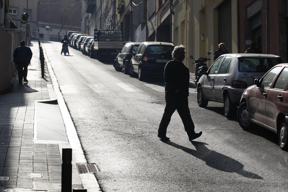 La empinada cuesta de la calle Conca de Tremp.