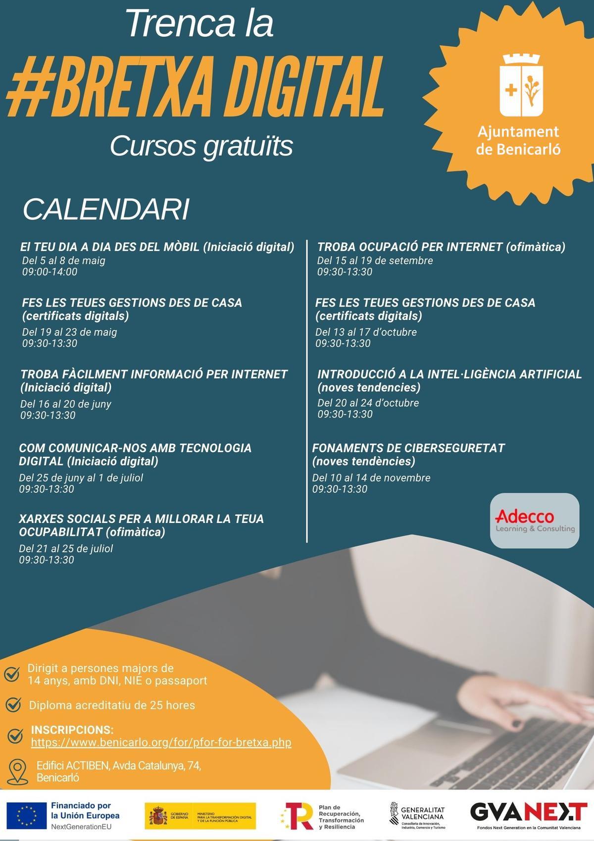 Tots els cursos que oferiran.