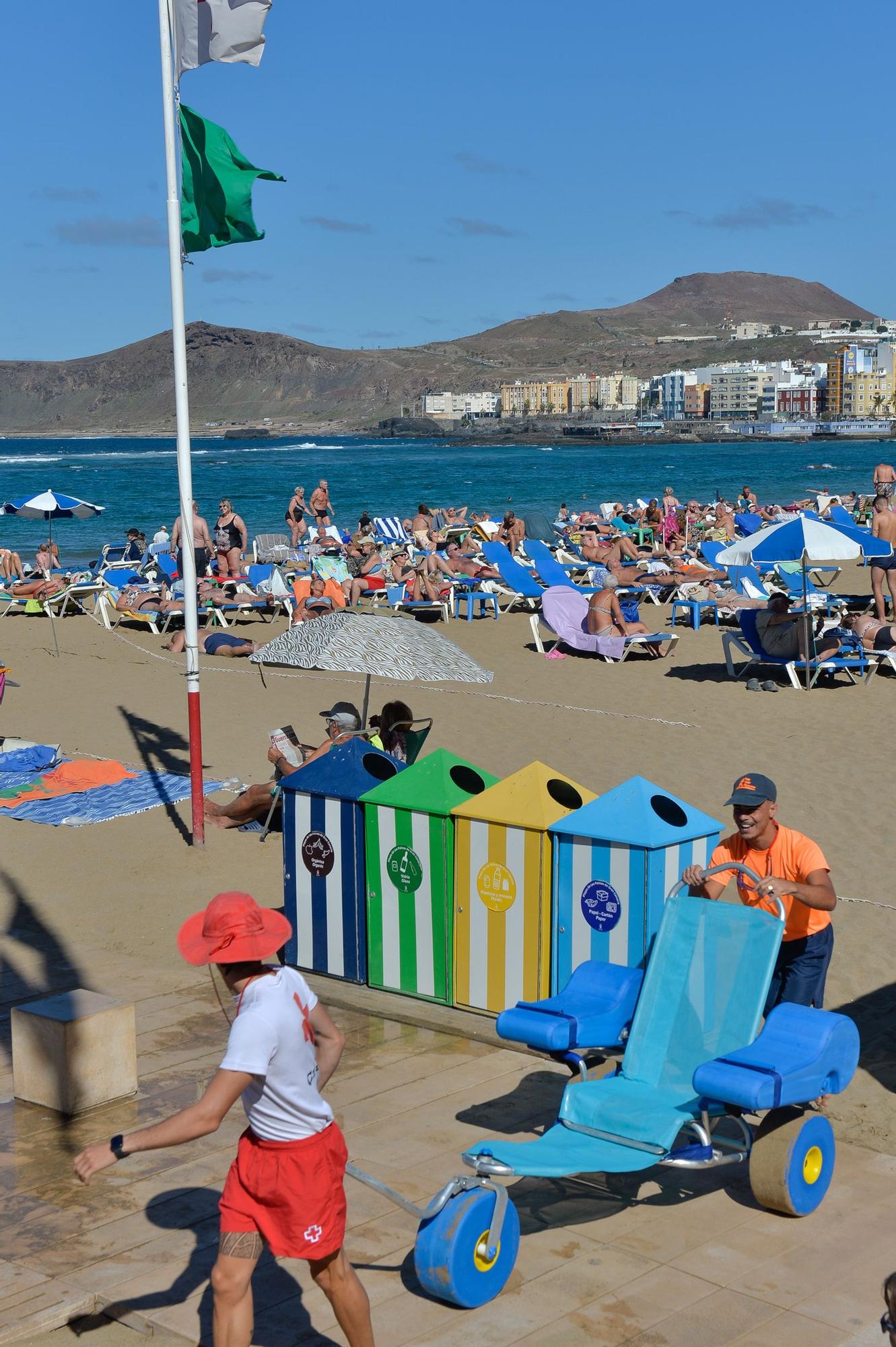 Tiempo en la playa de Las Canteras (1/12/2022)