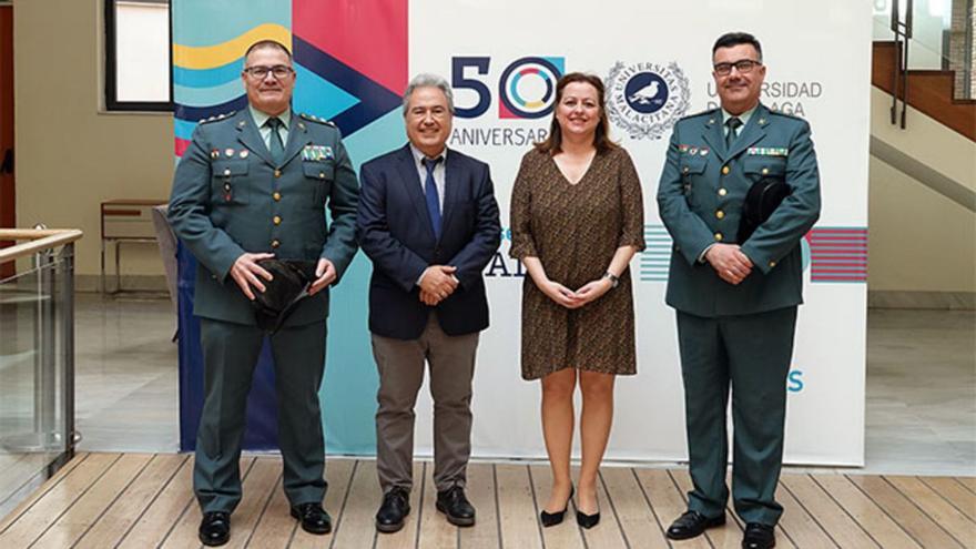 García Galindo y Miriam López, de la UMA, y Roberto Blanes y F. Ramón Cobos, de la Guardia Civil.