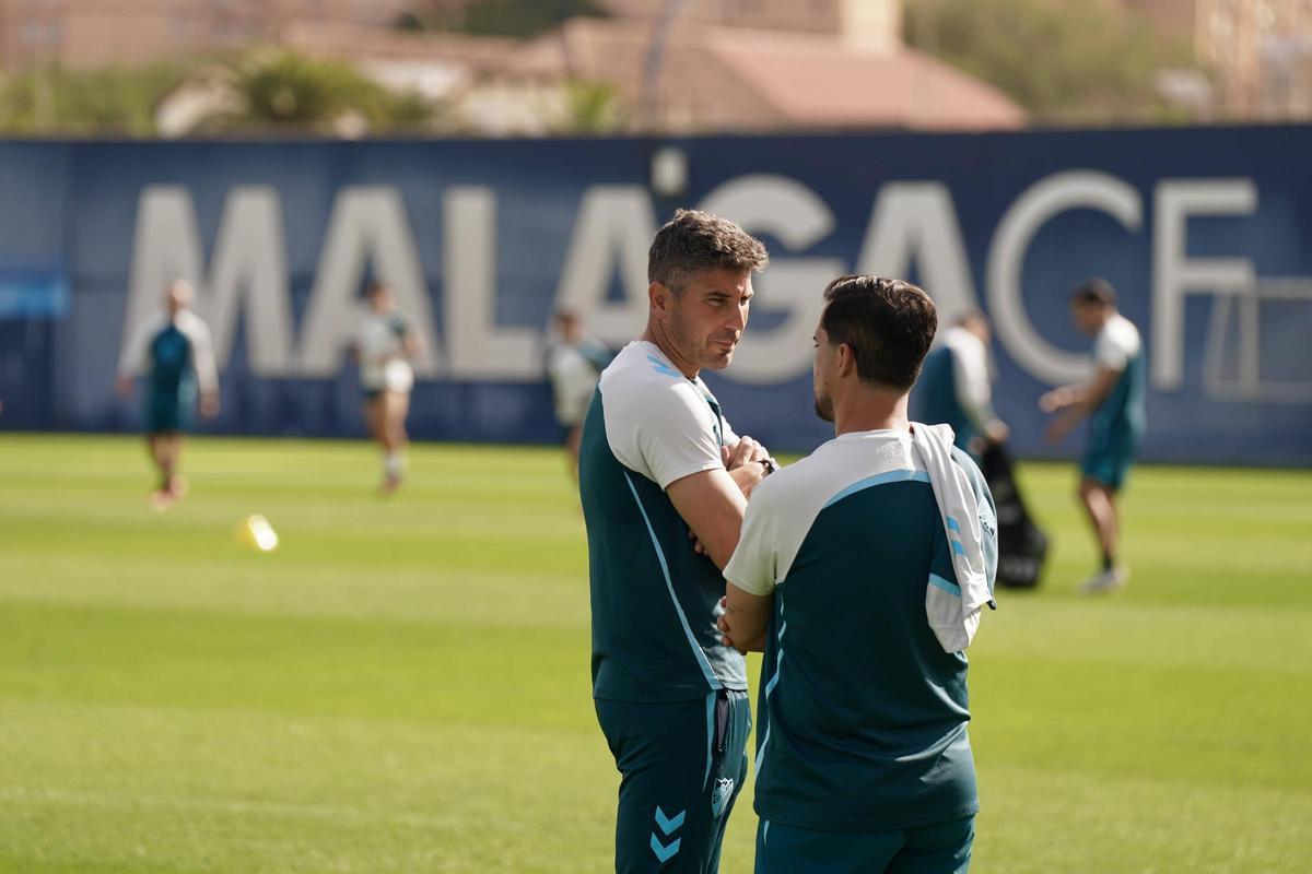 Funes, en el entrenamiento de este viernes previo a la rueda de prensa.