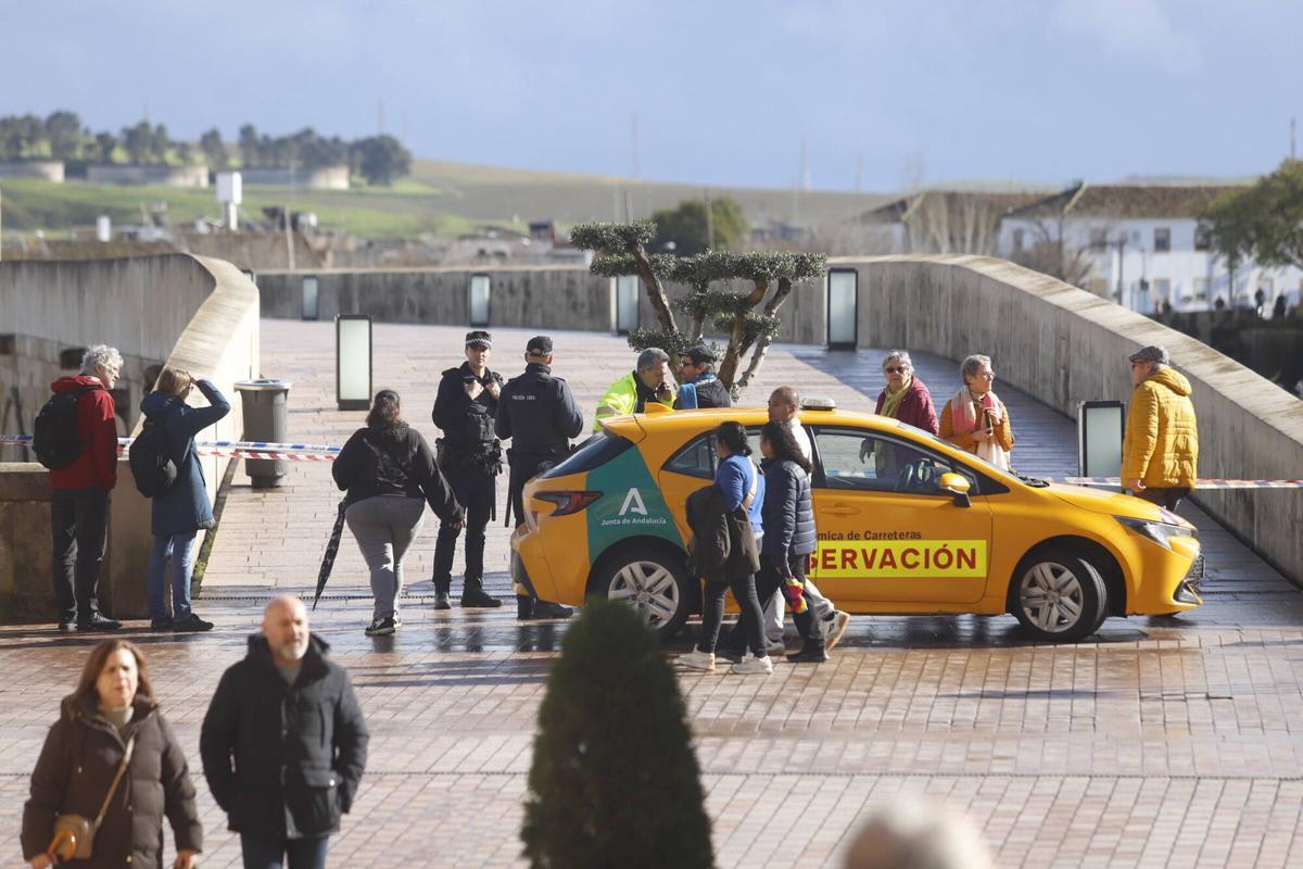 Corte del puente romano de Córdoba