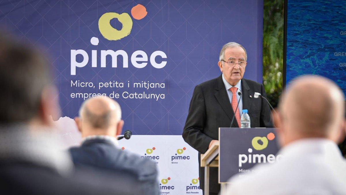 Josep González, presidente de Pimec, en el acto celebrado en Barcelona