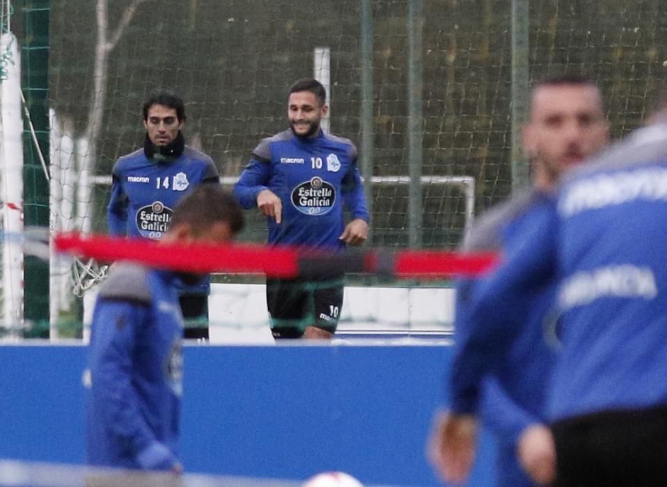 El Dépor se entrena antes del duelo de Copa