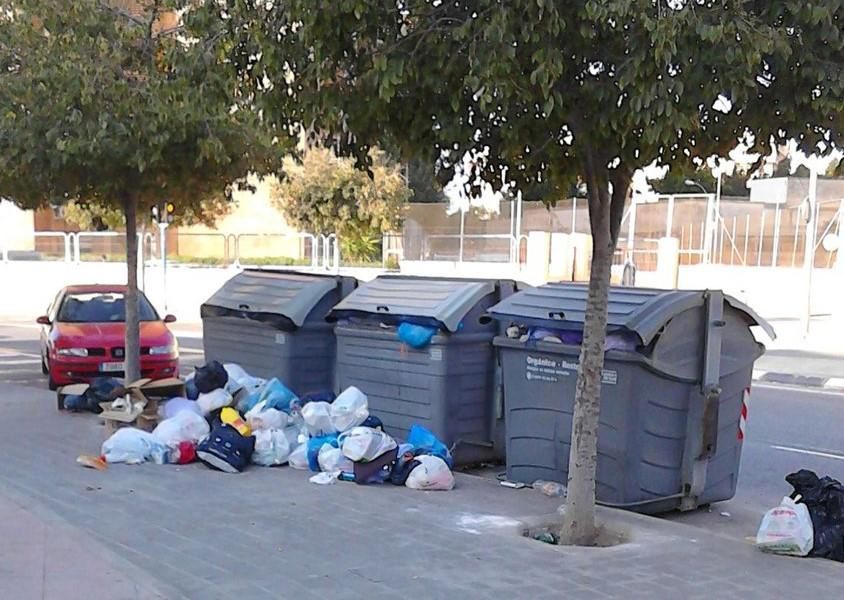 Basura en las calles de Alicante