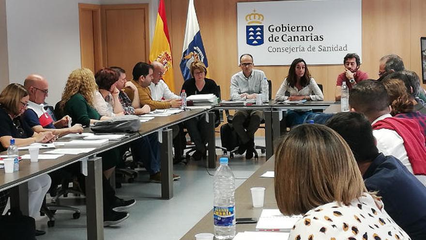 Un instante de la celebración de la Mesa Sectorial, ayer, en la Consejería.