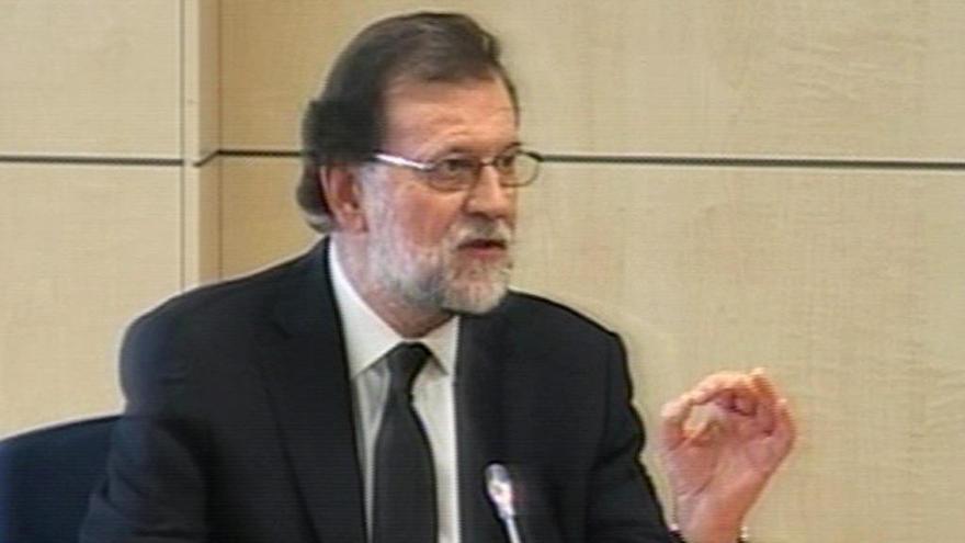 Rajoy durante su comparecencia en la Audiencia Nacional.