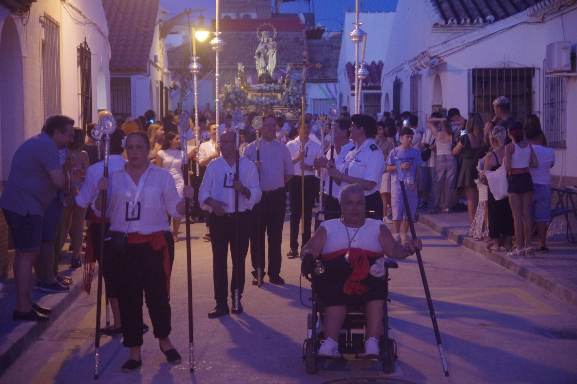 Procesión de la Virgen del Carmen en la Colonia de Santa Inés