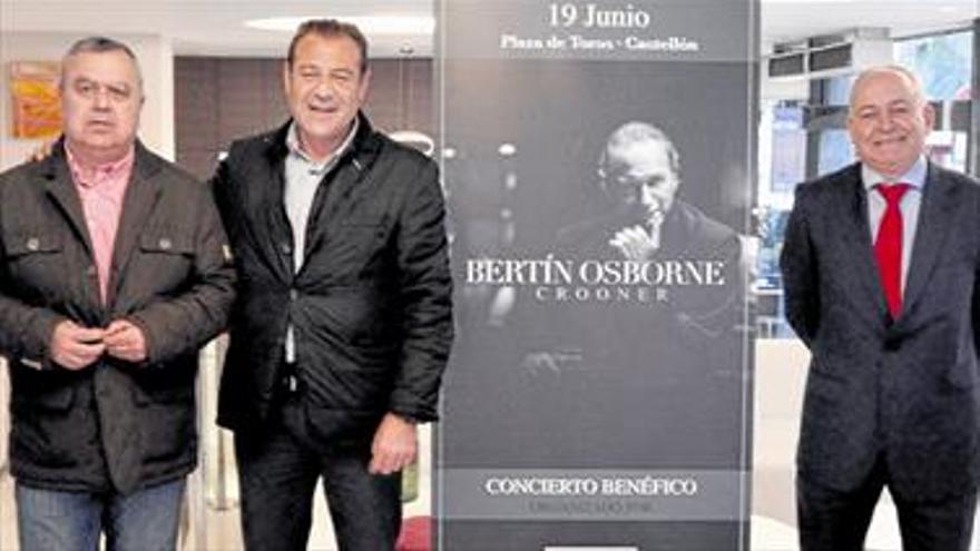 Bertín Osborne actúa en Castellón en junio a beneficio de Afanias