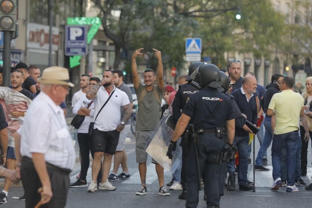 Manifestación 9 d'Octubre Valencia: tensión y altercados