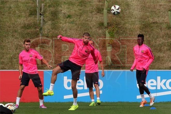 Imágenes del entrenamiento del Barça