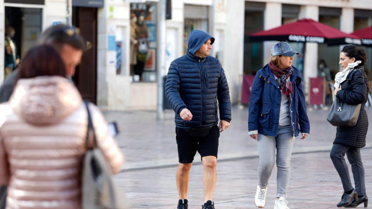 Viento y frío en Málaga