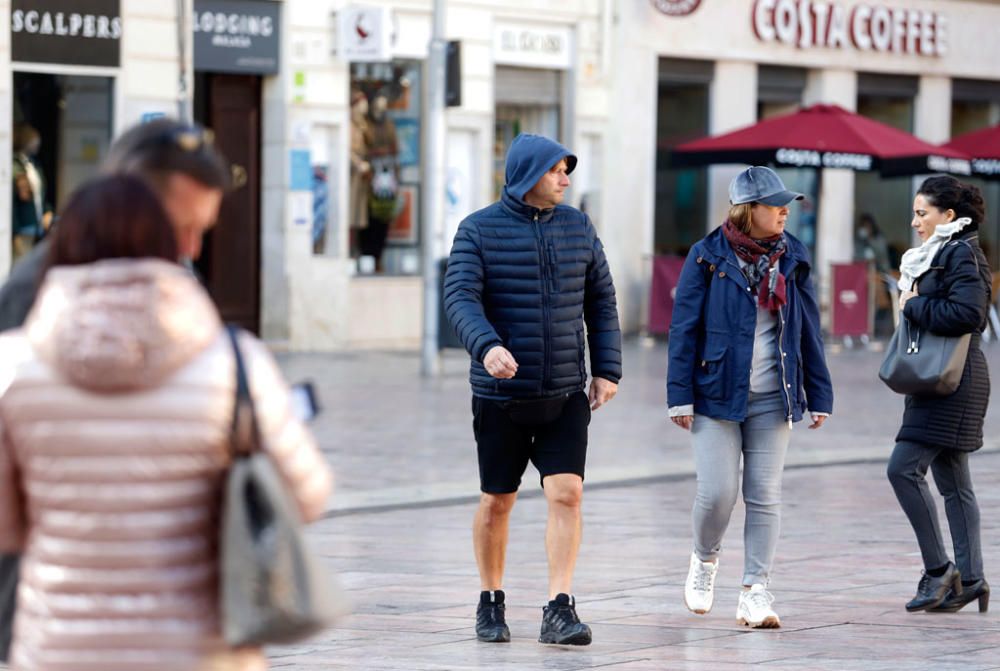 Viento y frío en Málaga