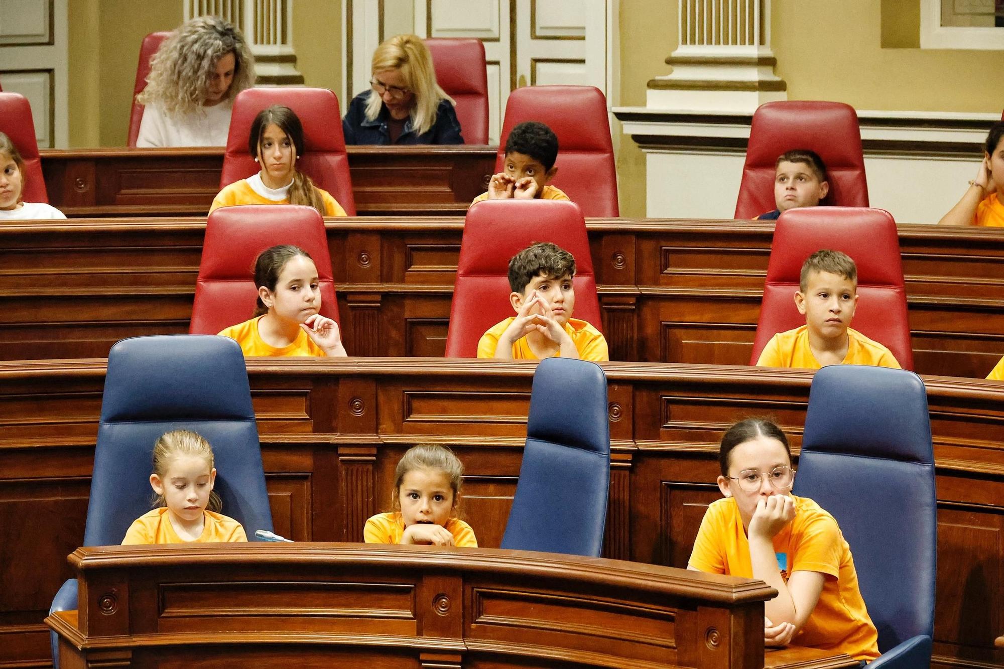 Escolares en el Parlamento de Canarias