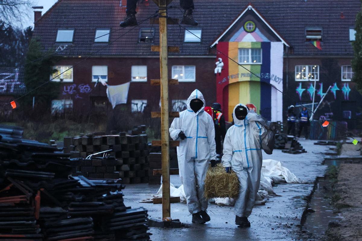 Protesta contra una mina de carbón en Alemania