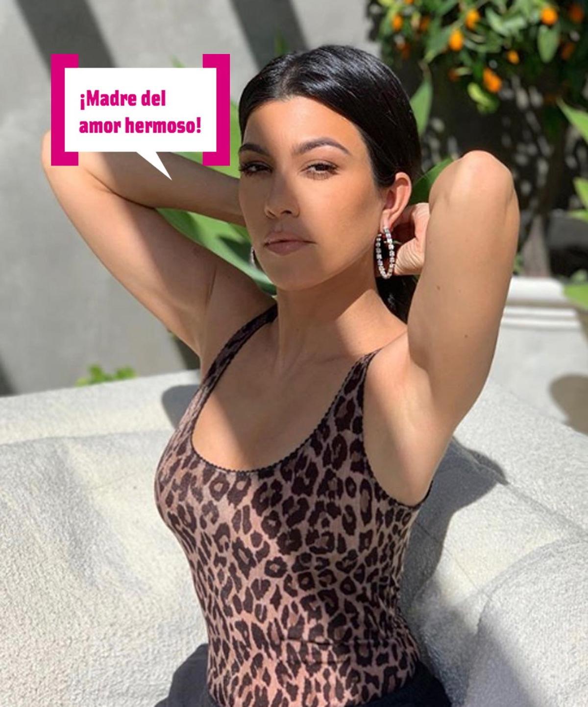 Kourtney Kardashian de animal print