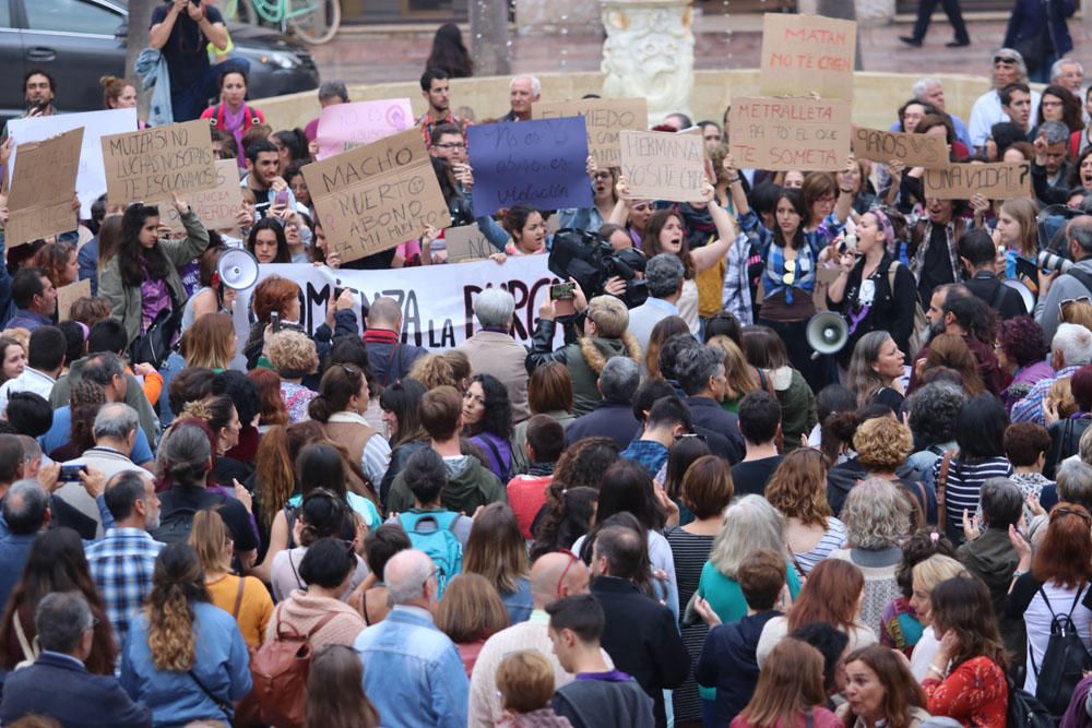 Manifestación en Málaga contra la sentencia de la Manada