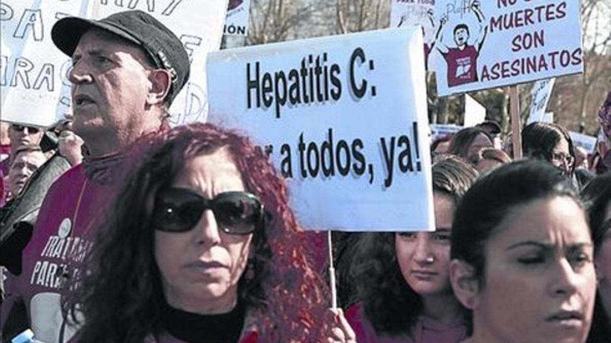Protesta contra el plan de Sanidad, el domingo pasado en Madrid.