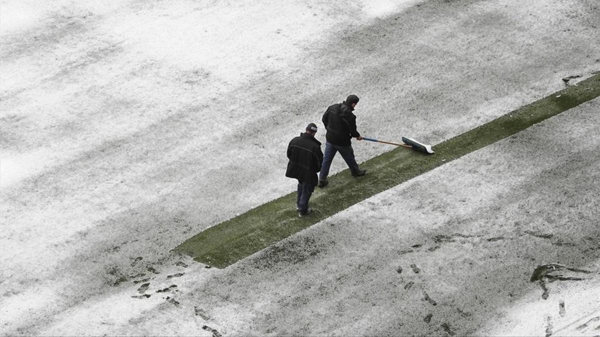 Así estaba el campo el día del partido