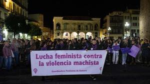Zamora se manifiesta contra la violencia de género en la capital.