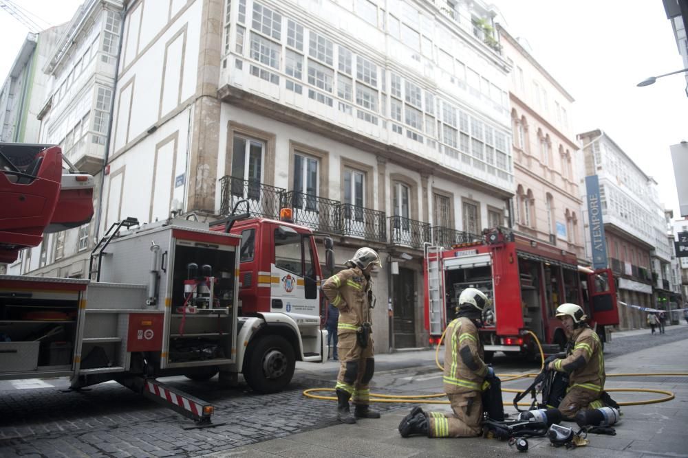 Incendio en un piso de la calle San Andrés