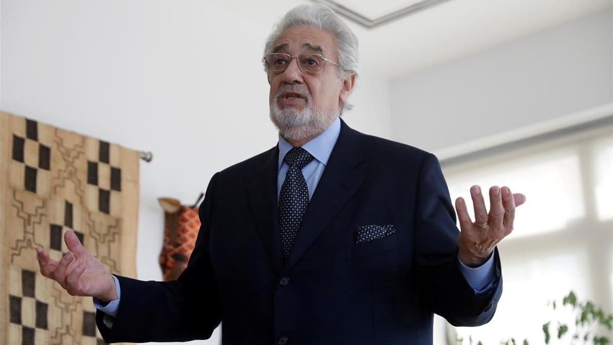 El cantante de ópera Plácido Domingo, en mayo del 2018 en Nueva York