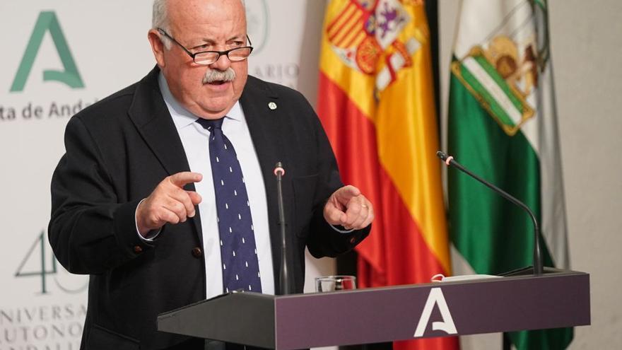 Jesús Aguirre, en la rueda de prensa tras el Consejo de Gobierno.