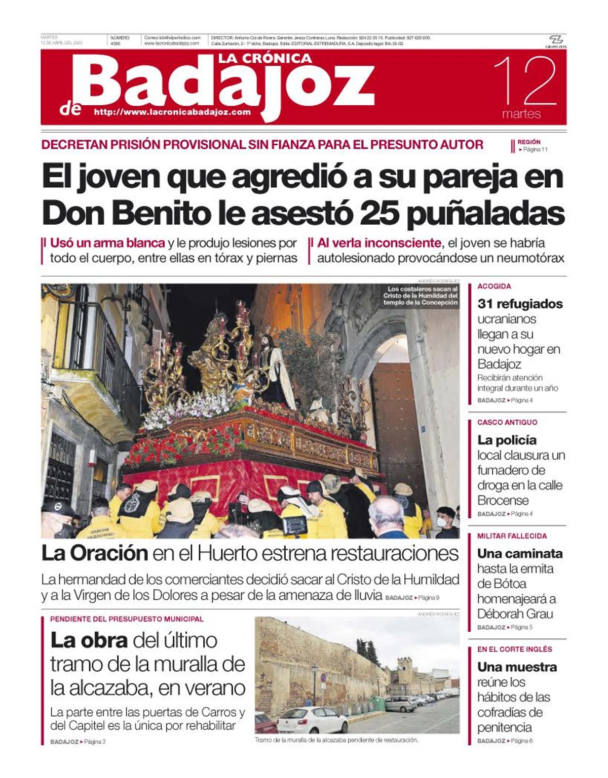 Consulta la portada correspondiente al día 12 de abril del 2022