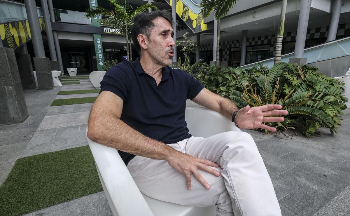 Willy Villar en un momento de la entrevista de hoy.