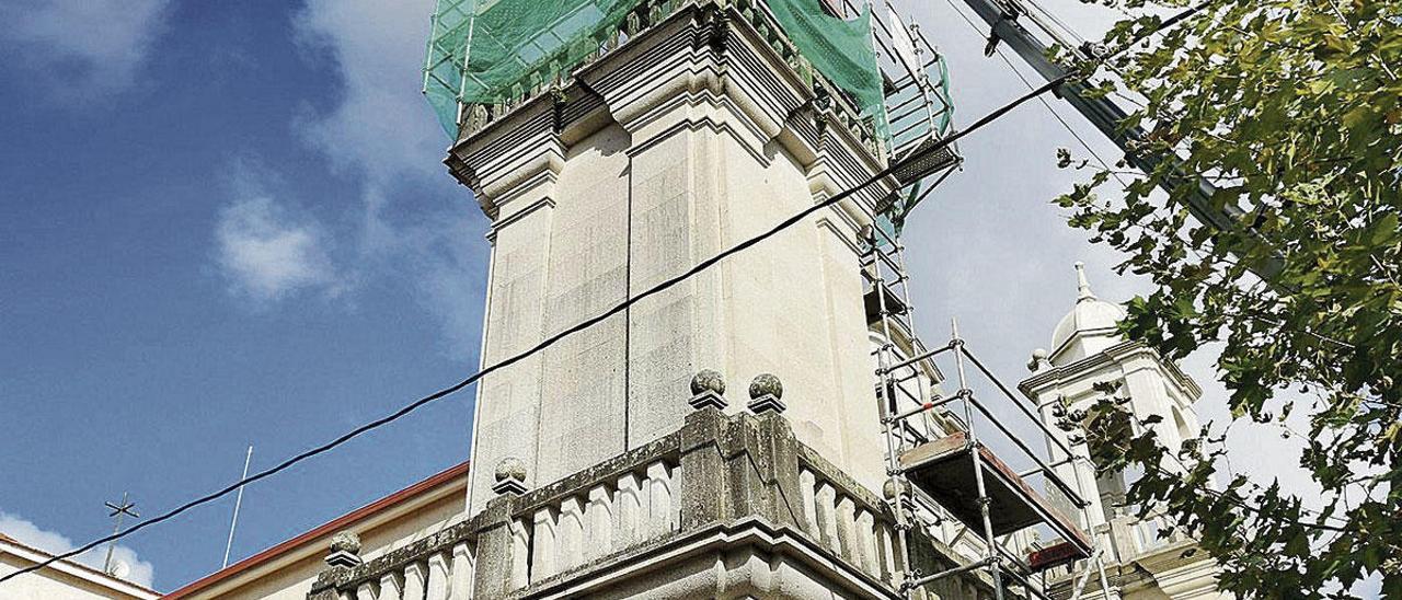 Segundo campanario de la iglesia del Carmen, en Moaña