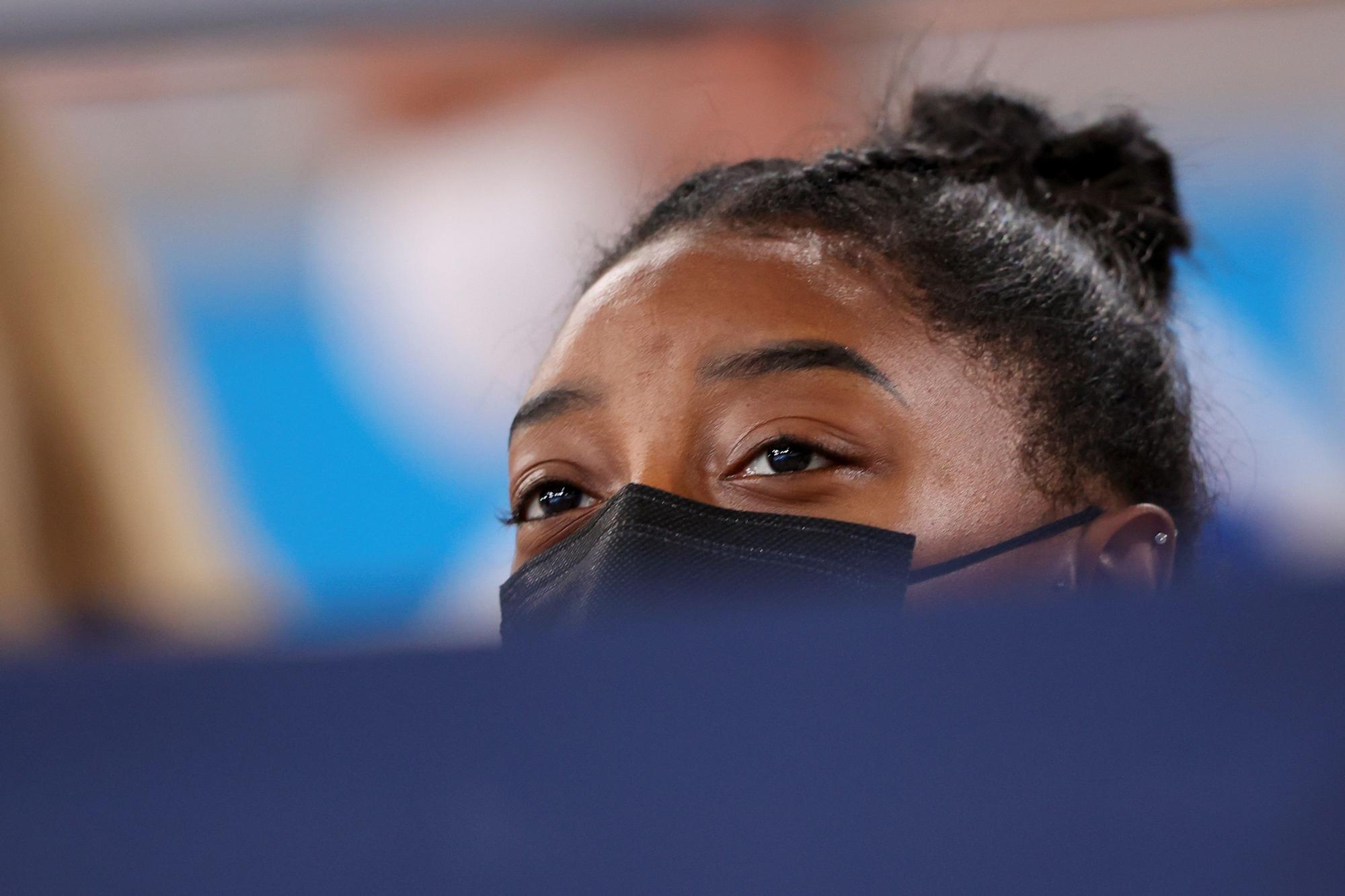 Simone Biles fue una mera espectadora este miércoles en el Ariake