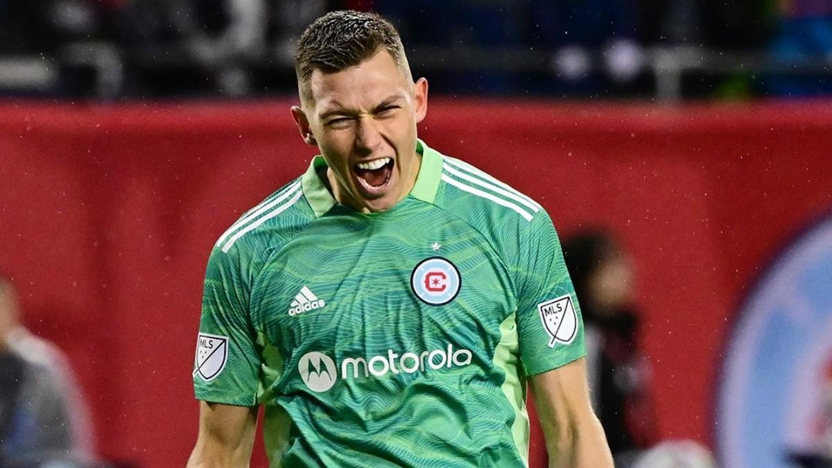 Gabriel Slonina, portero del Chicago Fire de la MLS