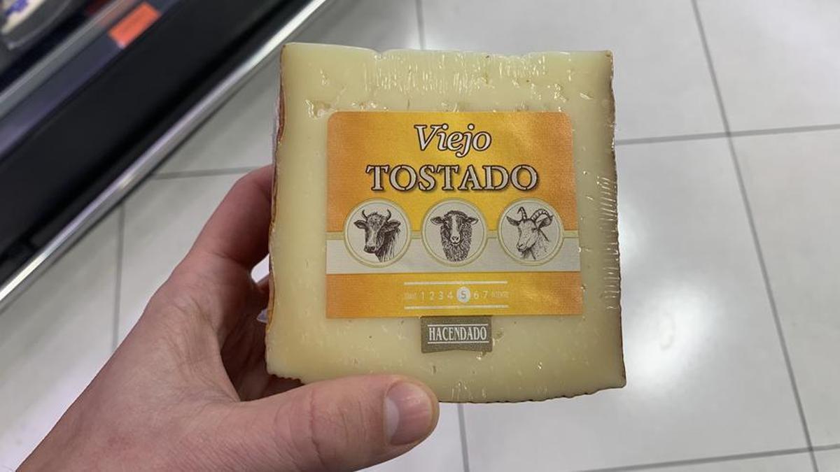 El queso viejo tostado de Mercadona.