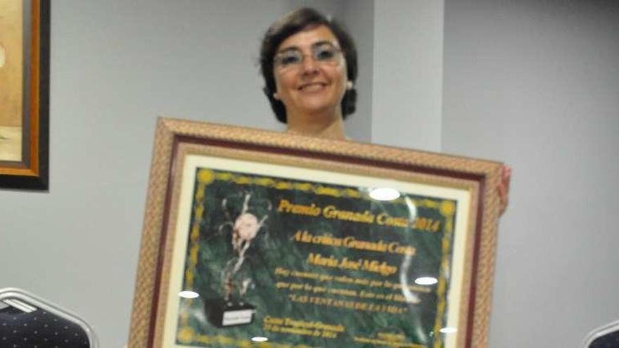 María José Mielgo Busturia con uno de los tantos premios recibidos.