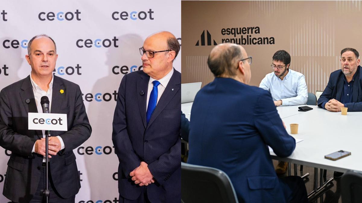 Turull y Junqueras reunidos con la patronal Cecot con pocos días de diferencia.