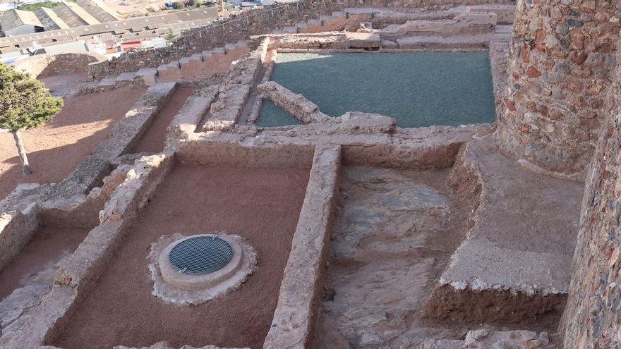 Imagen de los nuevos restos históricos hallados con las prospecciones arqueológicas en el castillo de Onda.