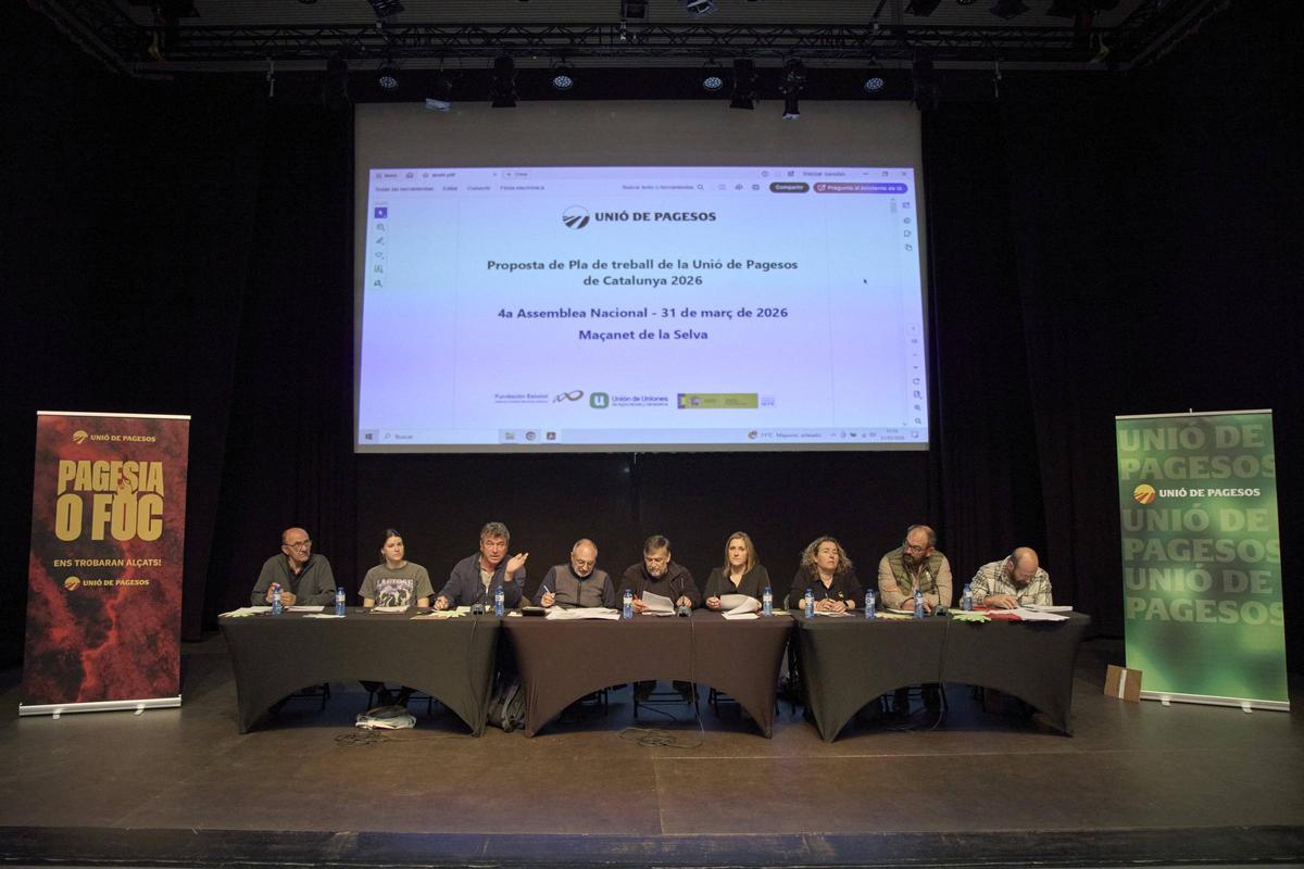 La 4a Assemblea Nacional d'Unió de Pagesos, celebrada a Maçanet de la Selva.