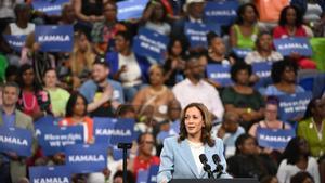 US Vice President Kamala Harris campaigns in Atlanta, Georgia