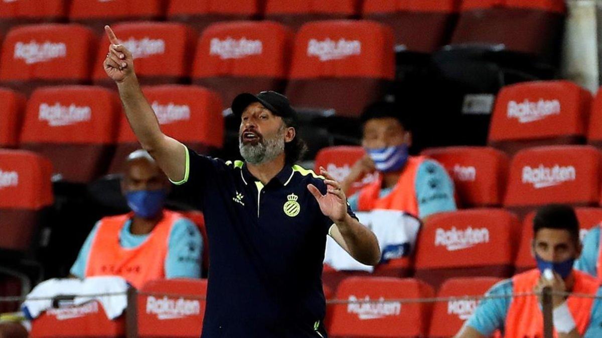 Rufete durante el partido en el Camp Nou