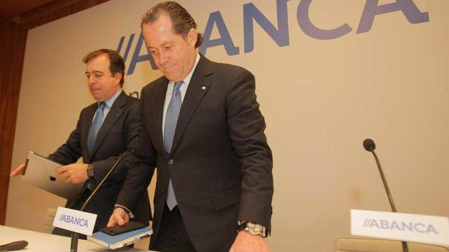 Juan Carlos Escotet durante la presentación de resultados de Abanca.