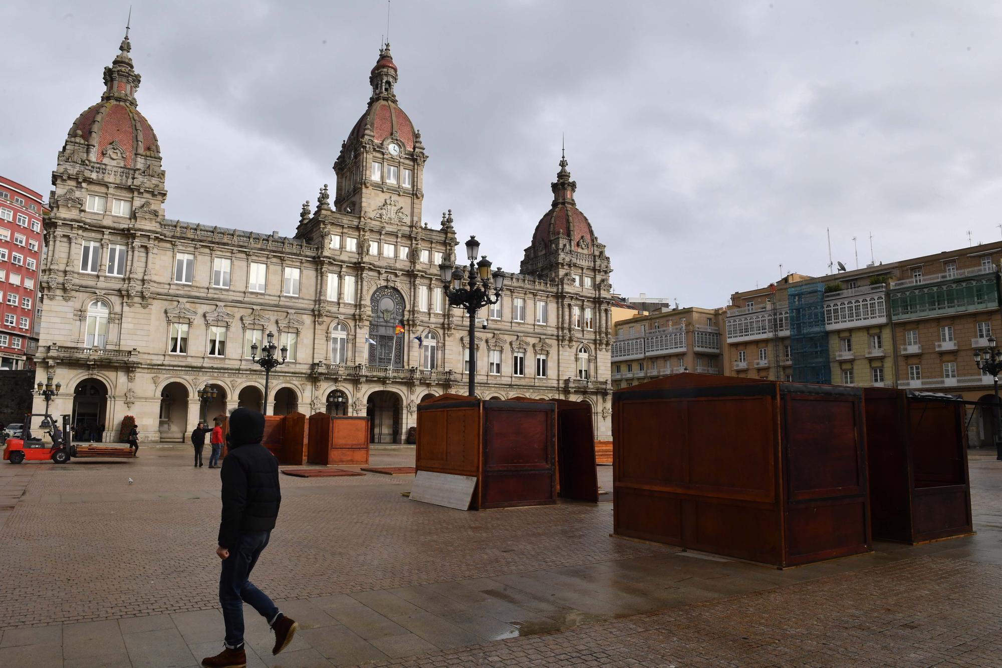 Navidad A Coruña | Comienza el montaje del poblado lapón