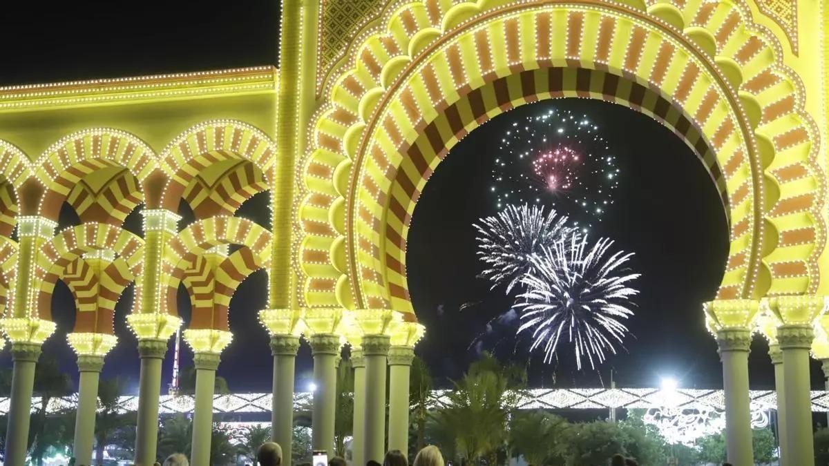 Alumbrado de la Feria de Córdoba el pasado 2024.