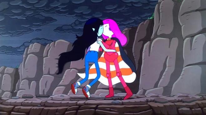 La princesa Chicle y Marceline se besan en la serie 'Hora de aventuras'